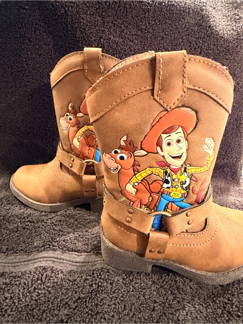 Disney Kids Brown Woody & Bullseye Cowboy Boots